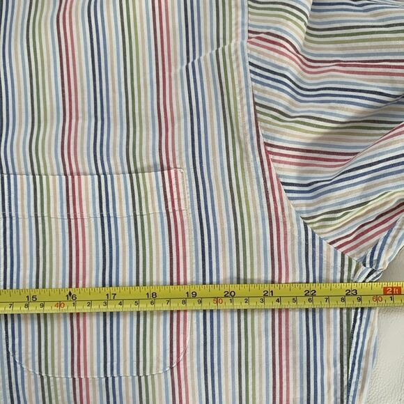 Tommy Hilfiger Classic Fit Striped Long Sleeve Multicolor Men's Shirt Size M - Picture 4 of 8